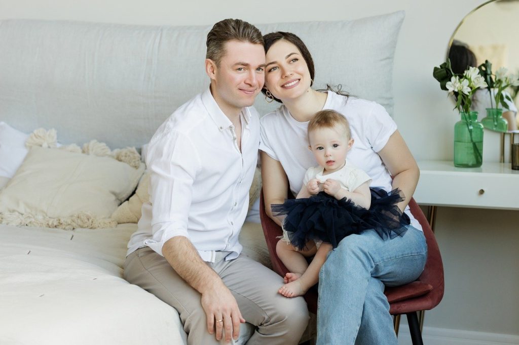 family, baby, mom